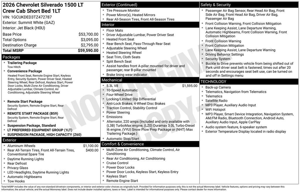 Used 2026 Chevrolet Silverado 1500 LT AWD/4WD image 3