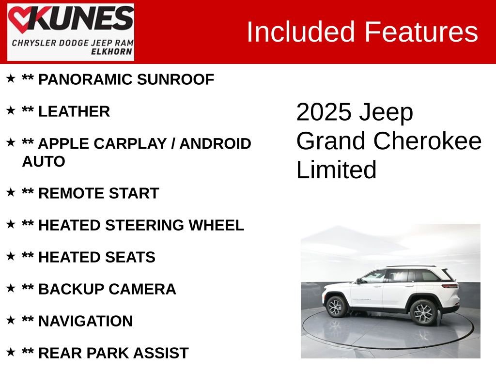 New 2025 Jeep Grand Cherokee Limited w/ Trailer Tow Package image 2
