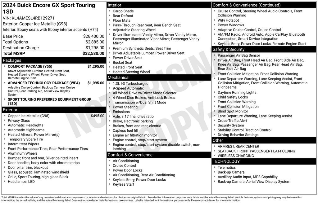 Used 2024 Buick Encore GX Sport Touring w/ Comfort Package image 2