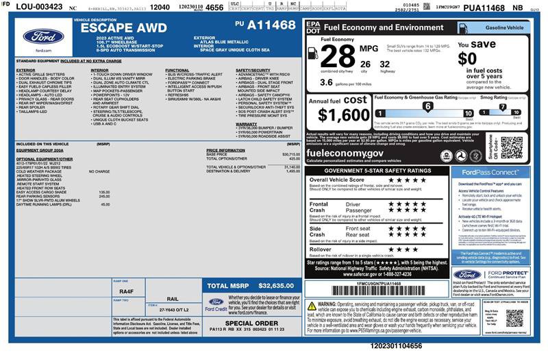 Used 2023 Ford Escape Active AWD/4WD image 2