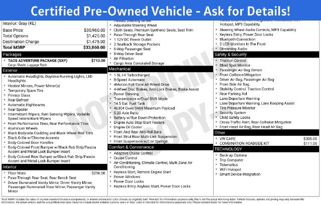 Certified 2026 Volkswagen Taos SE w/ Taos Adventure Package AWD/4WD image 29