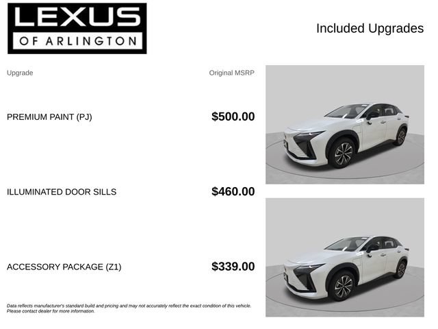 Certified 2025 Lexus RZ 300e w/ Accessory Package (Z1) FWD image 4