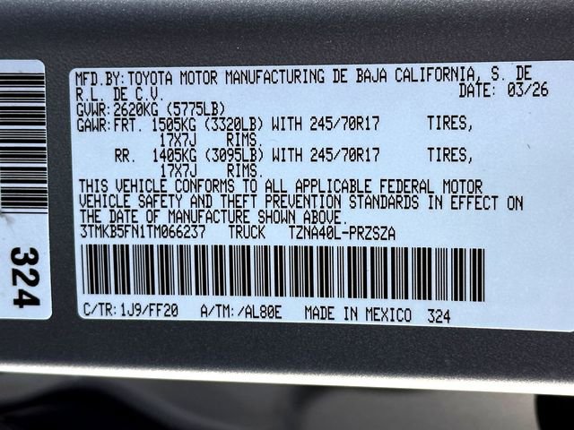 New 2026 Toyota Tacoma SR5 image 24