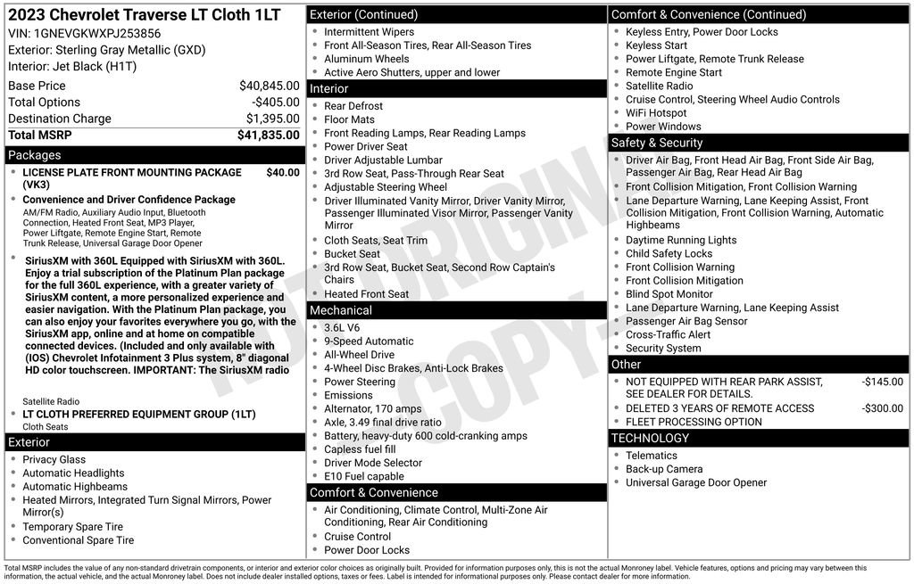Certified 2023 Chevrolet Traverse LT image 37