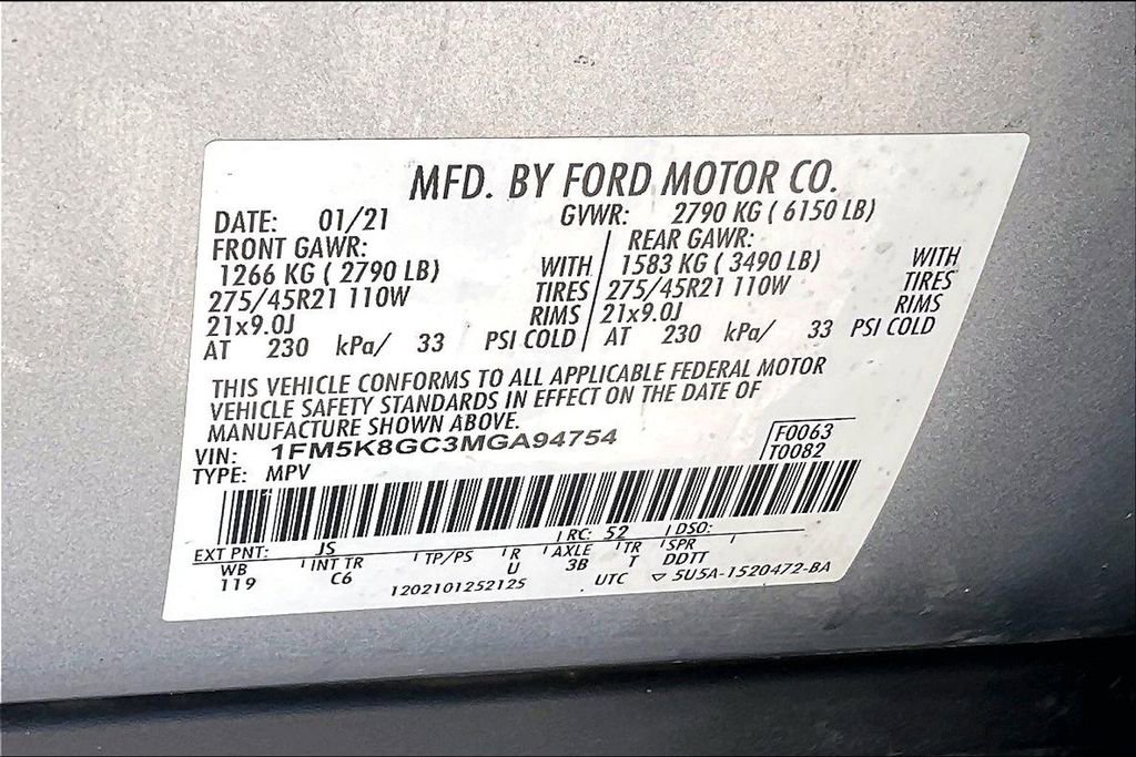 Used 2021 Ford Explorer ST w/ Equipment Group 401A AWD/4WD image 33