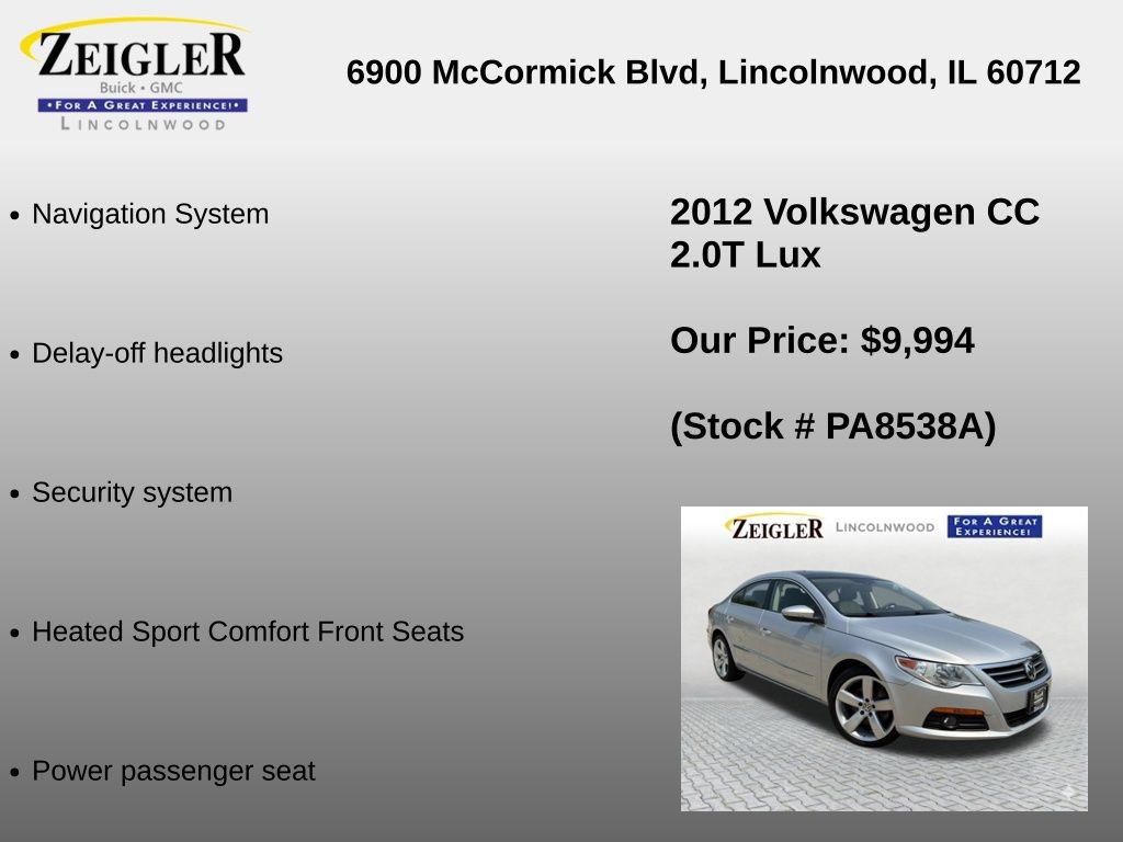Used 2012 Volkswagen CC Lux FWD image 6