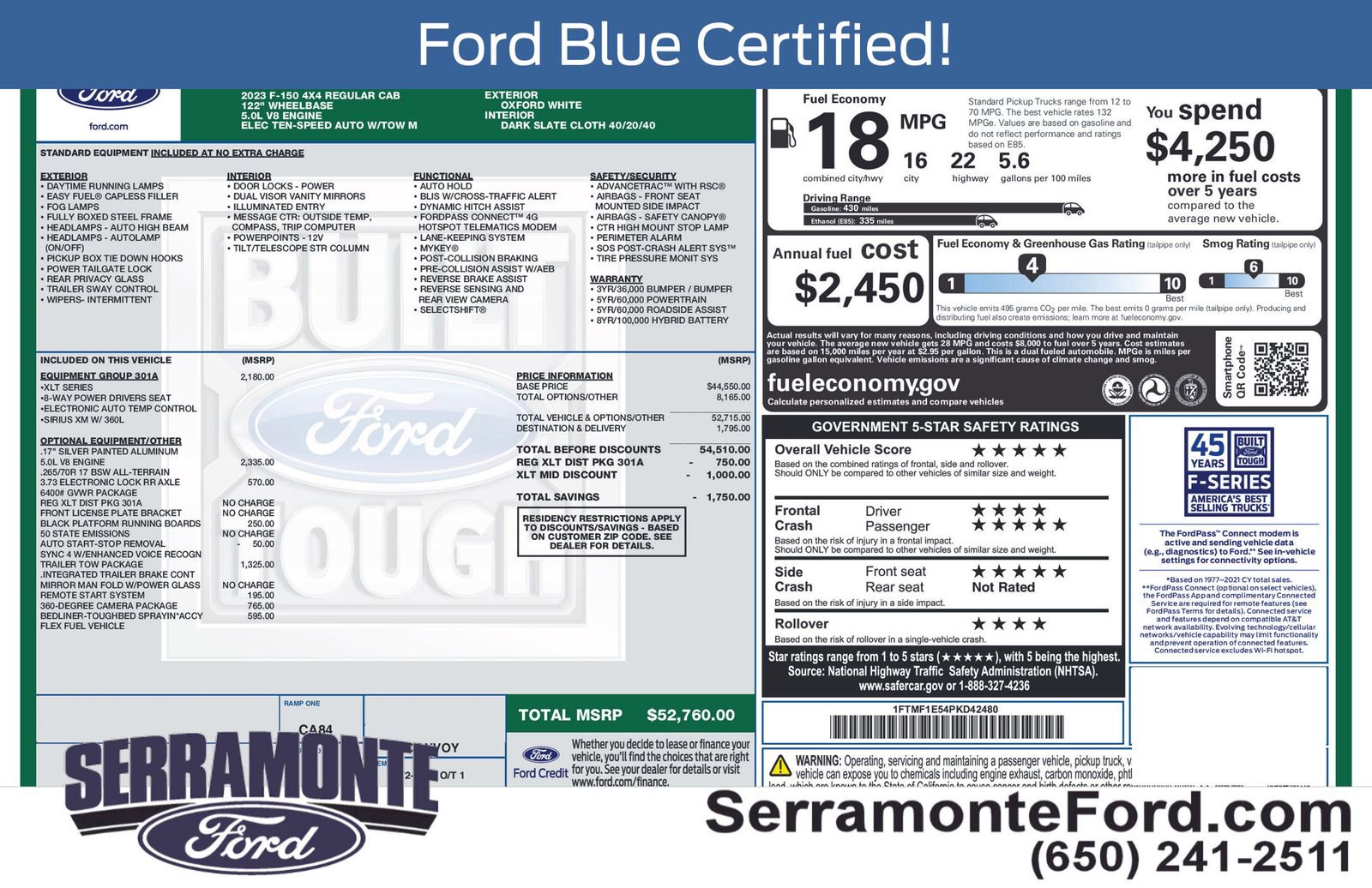 Used 2023 Ford F150 XLT w/ Equipment Group 301A Mid AWD/4WD image 13