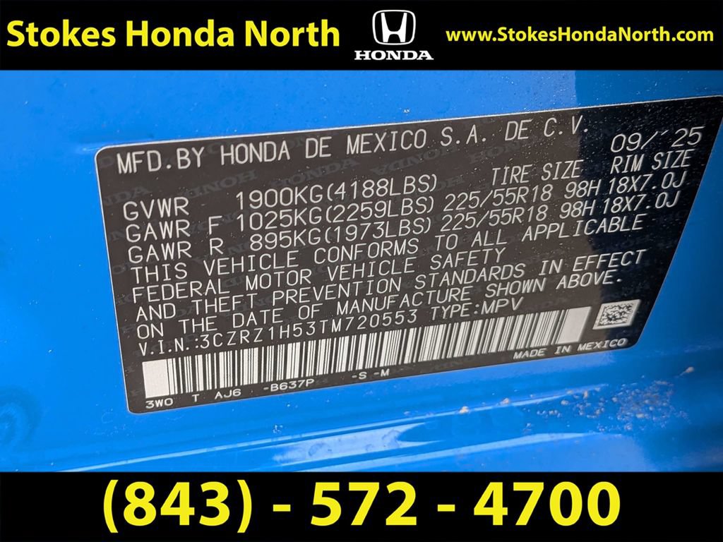 Certified 2026 Honda HR-V Sport image 7
