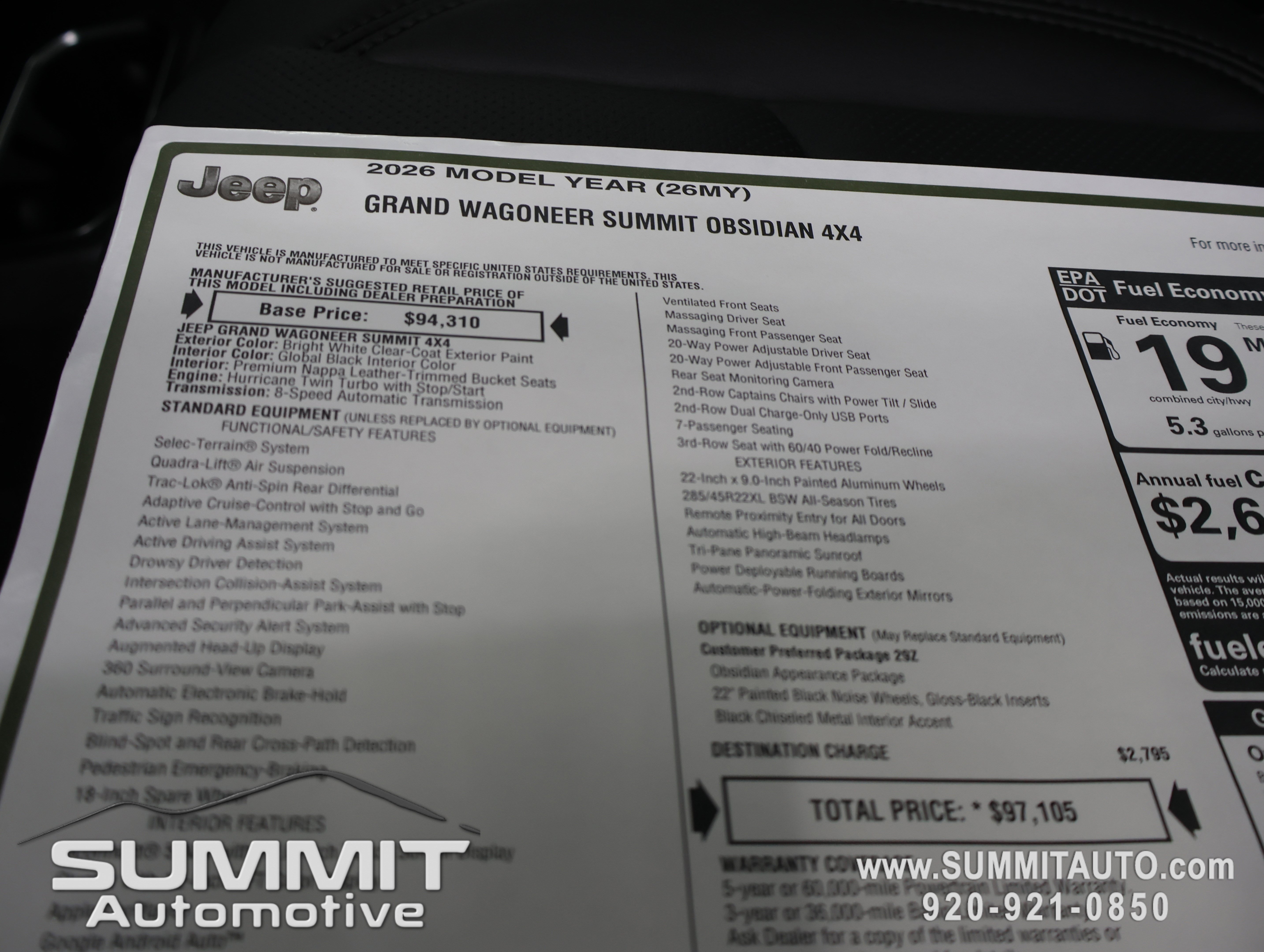 New 2026 Jeep Grand Wagoneer Summit AWD/4WD image 44