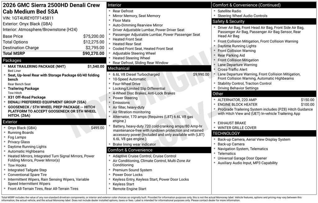 New 2026 GMC Sierra 2500 Denali w/ Max Trailering Package AWD/4WD image 5
