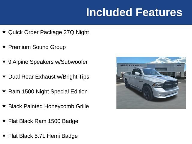 Used 2017 RAM 1500 Sport w/ Quick Order Package 27Q Night RWD image 5
