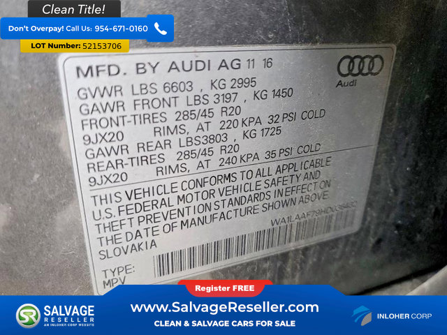 Used 2017 Audi Q7 3.0T Premium Plus w/ Premium Plus Package AWD/4WD image 17