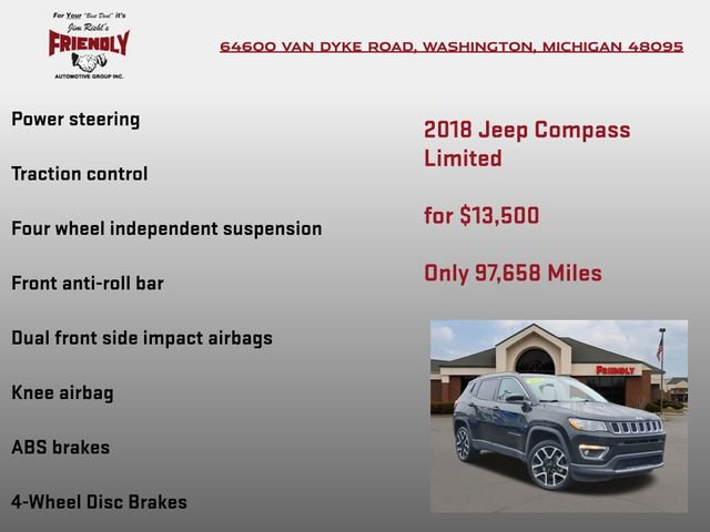 Used 2018 Jeep Compass Limited w/ Safe & Security Group image 15