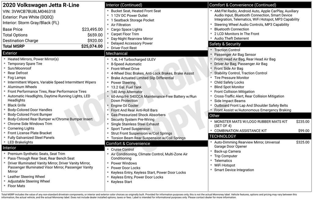 Certified 2020 Volkswagen Jetta R-Line image 27