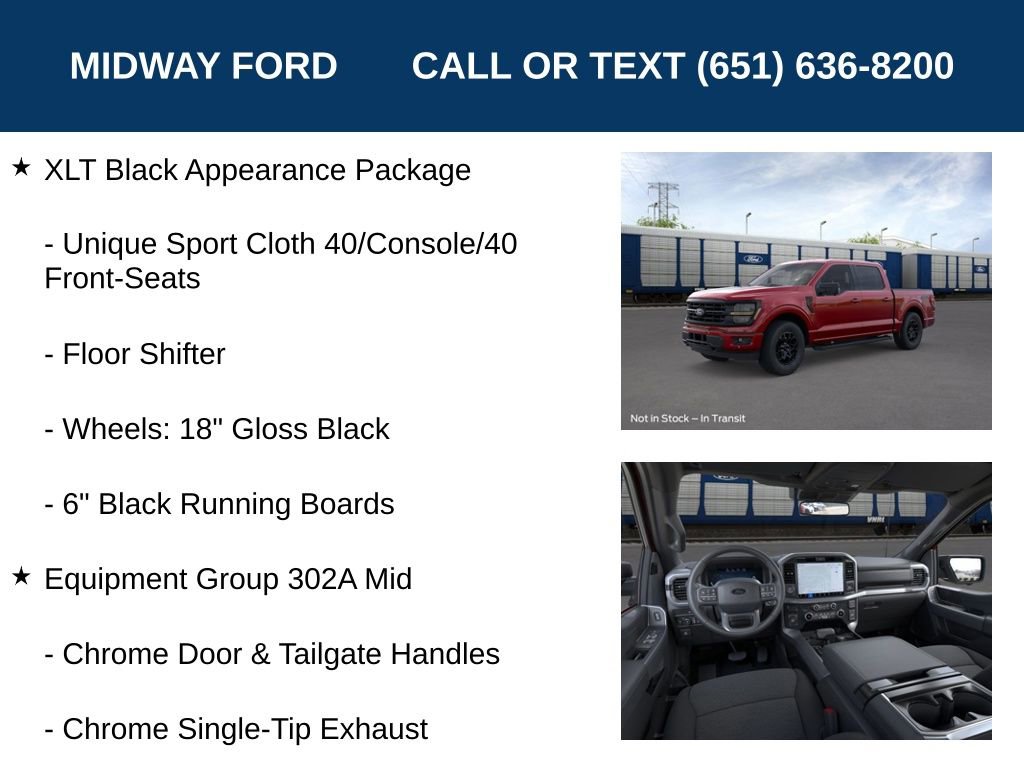 New 2025 Ford F150 XLT w/ Equipment Group 302A MID image 13