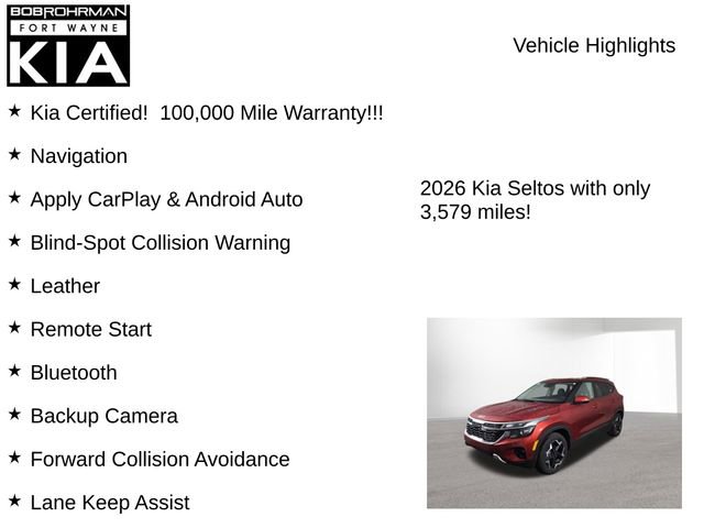 Certified 2026 Kia Seltos S FWD image 7