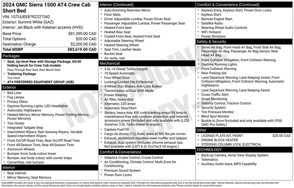Used 2024 GMC Sierra 1500 AT4 AWD/4WD image 86