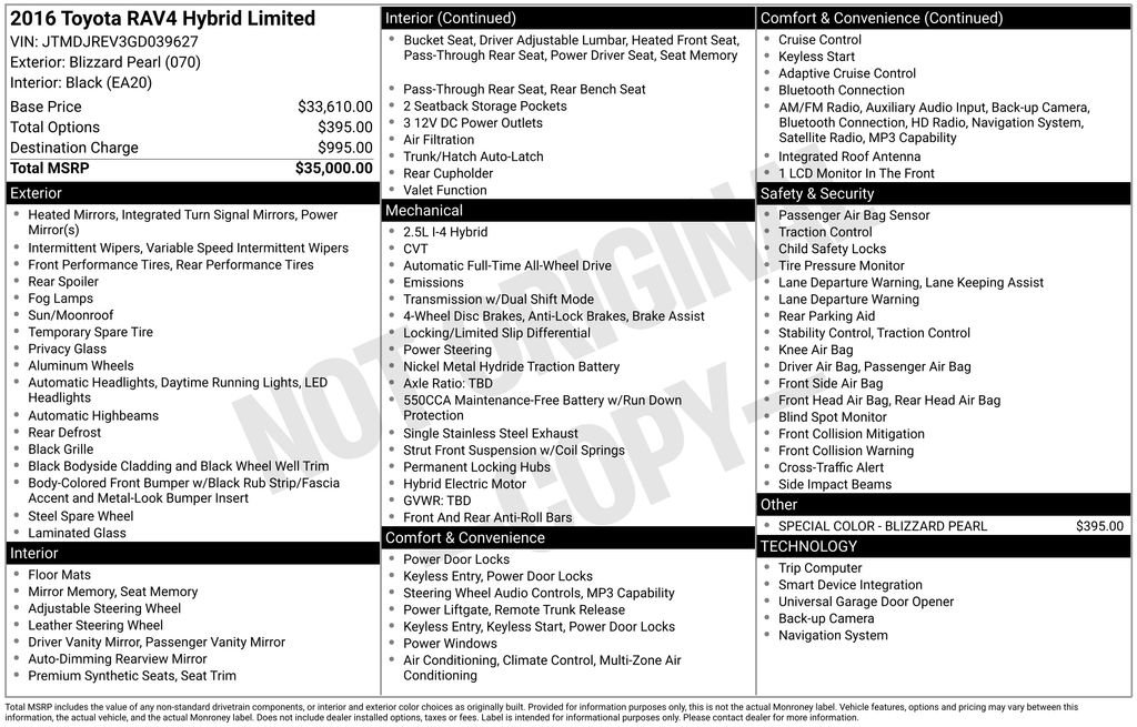 Certified 2016 Toyota RAV4 Limited AWD/4WD image 2