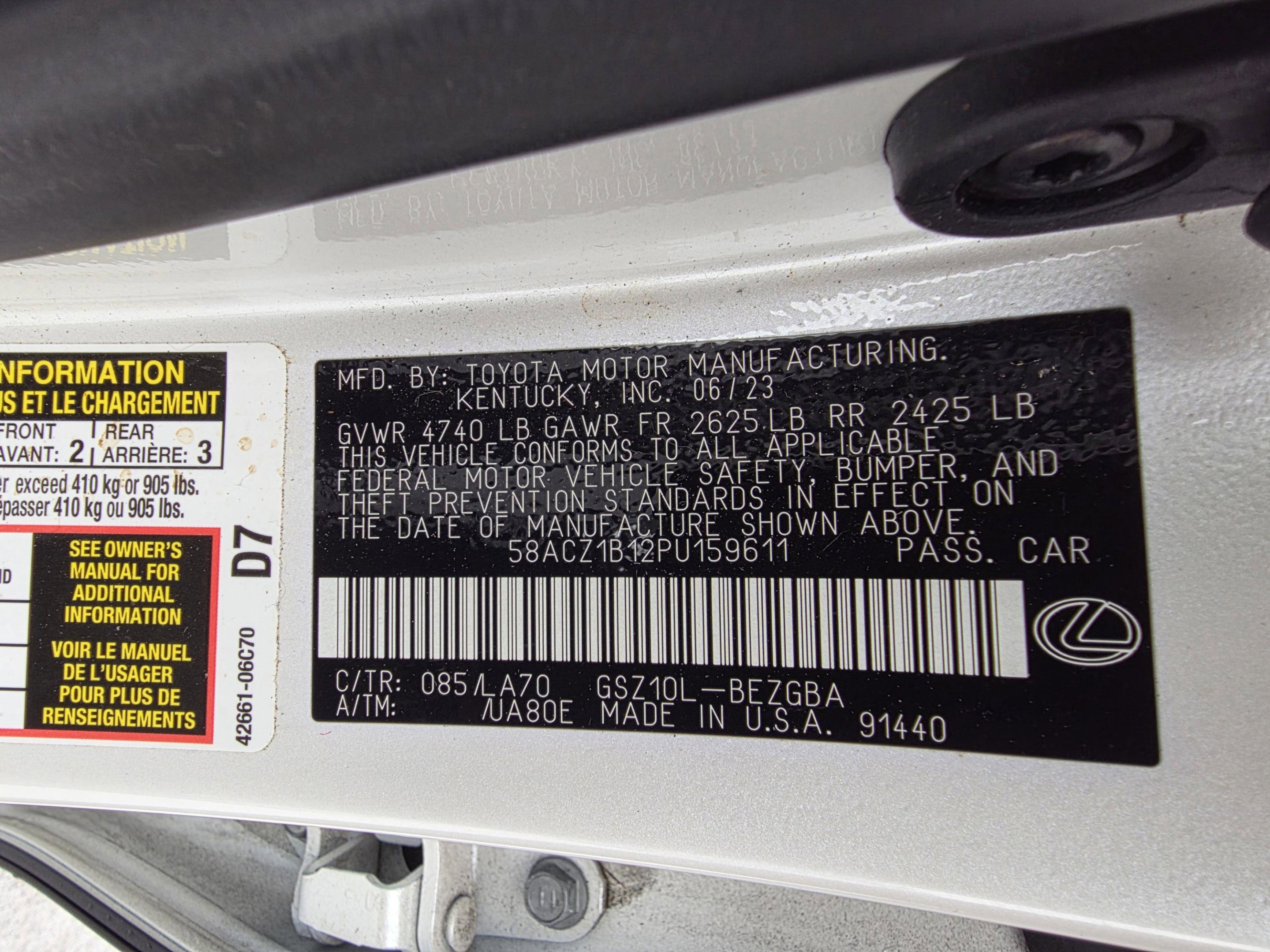 Certified 2023 Lexus ES 350 w/ Accessory Package (Z2) image 31