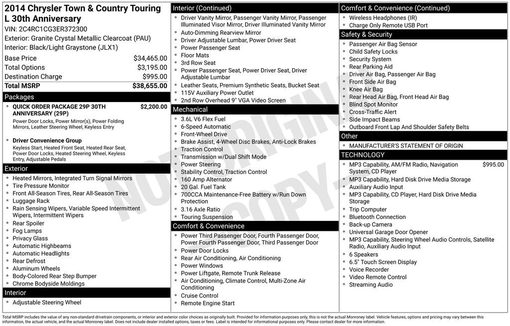 Used 2014 Chrysler Town & Country Touring-L FWD image 7