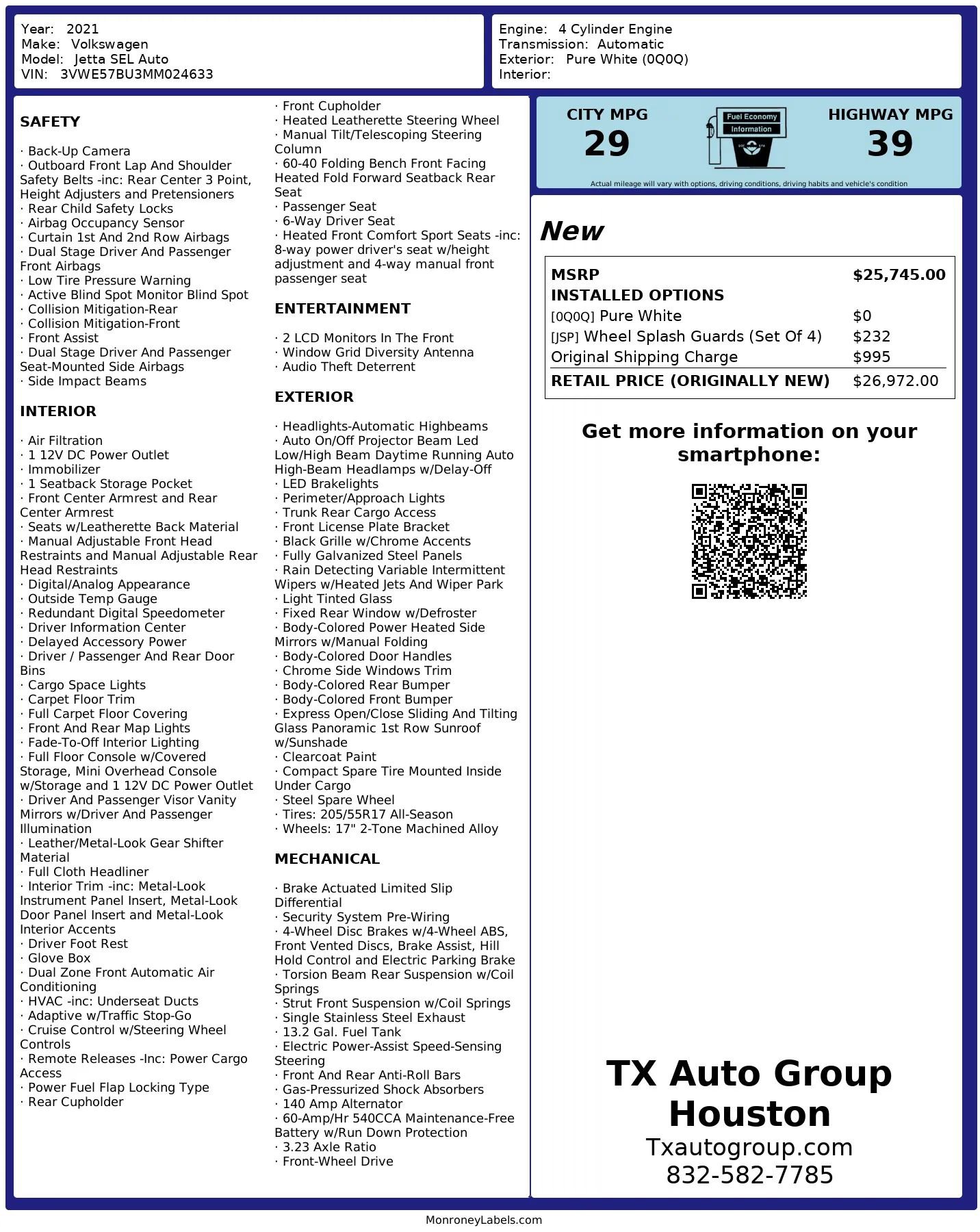 Used 2021 Volkswagen Jetta SEL image 3