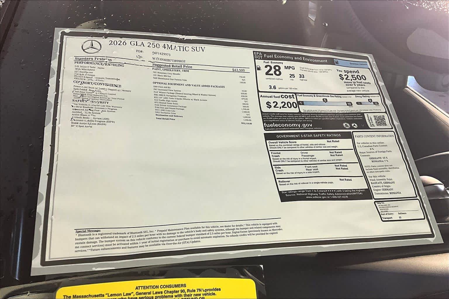 New 2026 Mercedes-Benz GLA 250 4MATIC image 18