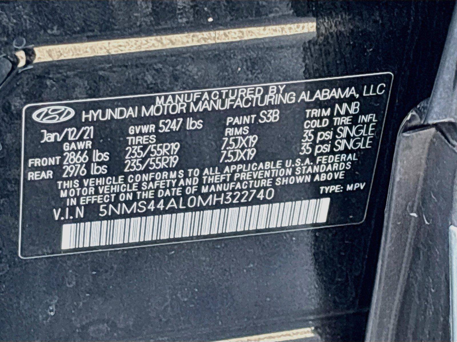 Used 2021 Hyundai Santa Fe Limited FWD image 38