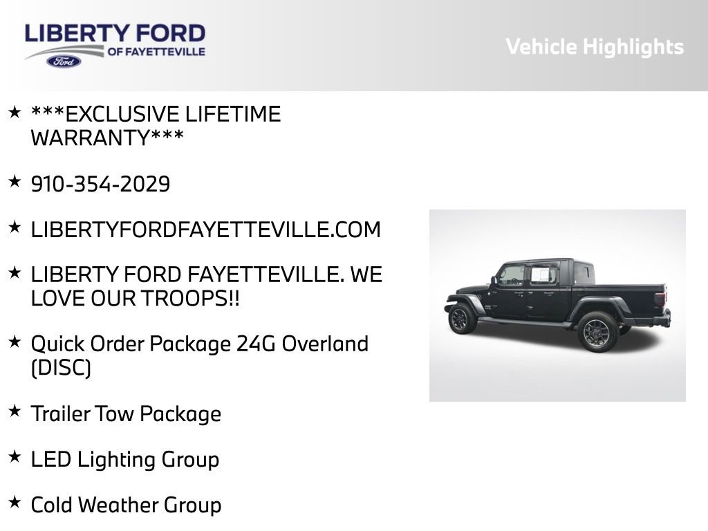 Used 2023 Jeep Gladiator Overland w/ Popular Equipment Package AWD/4WD image 5