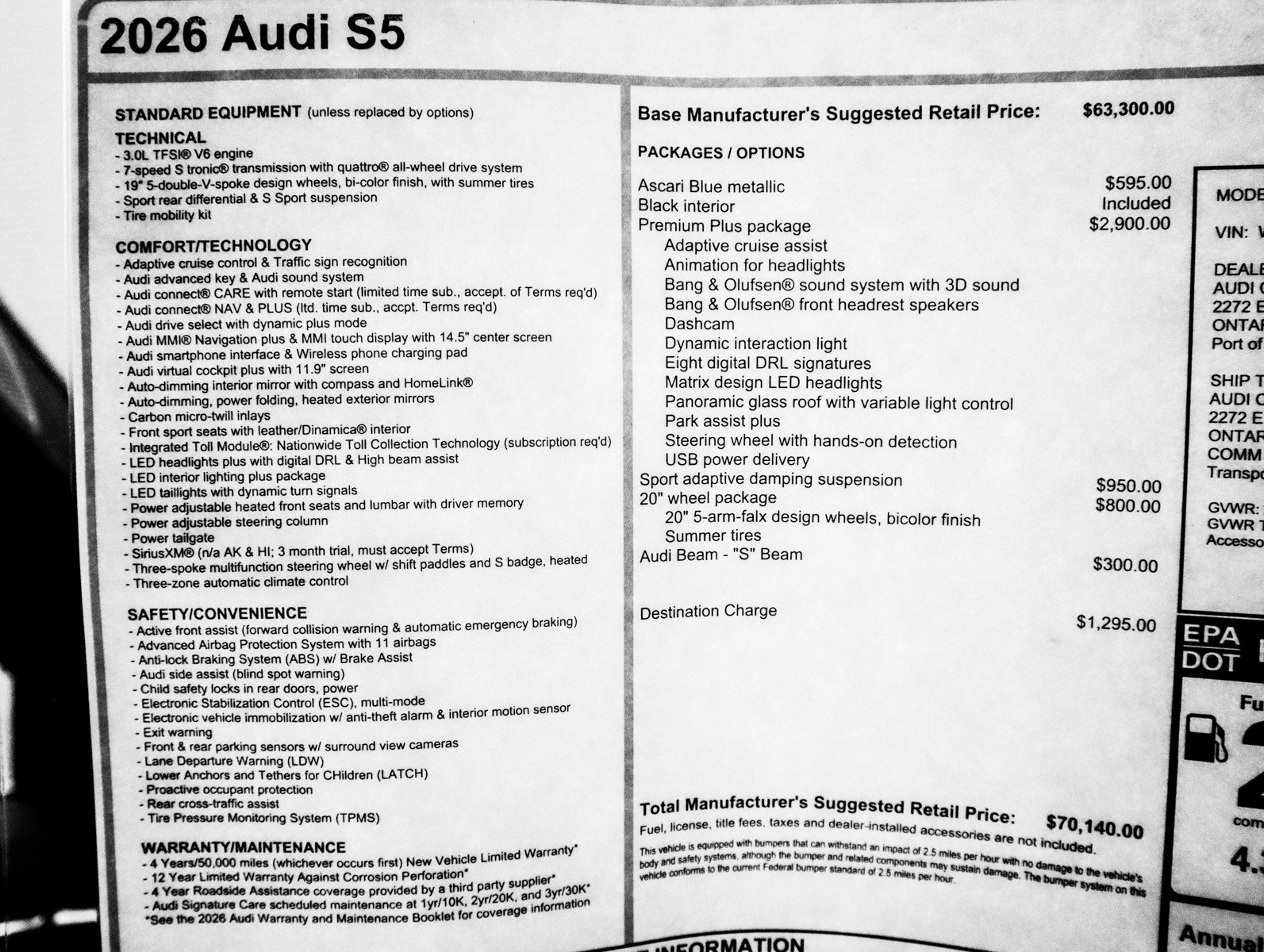 New 2026 Audi S5 Premium Plus AWD/4WD image 33