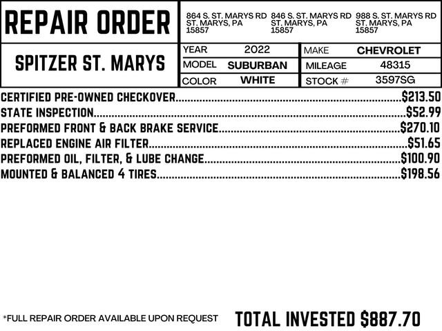 Used 2022 Chevrolet Suburban High Country w/ Max Trailering Package image 2