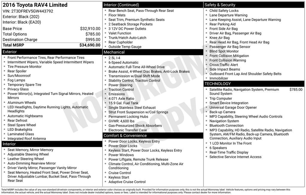 Used 2016 Toyota RAV4 Limited image 42