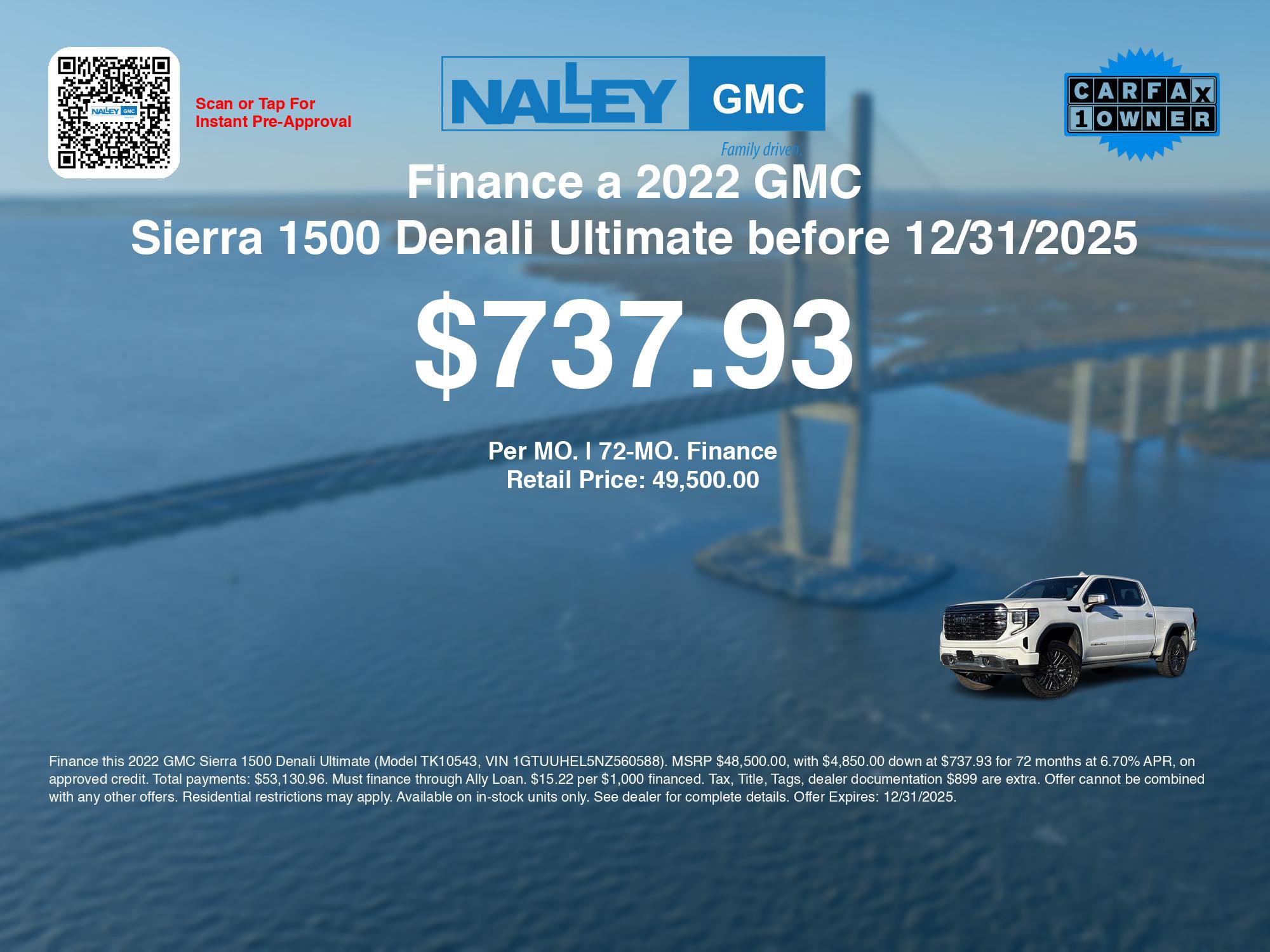 Used 2022 GMC Sierra 1500 Denali Ultimate image 3