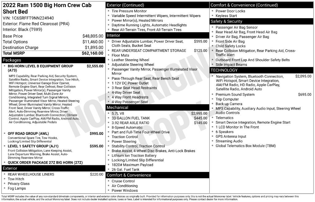 Used 2022 RAM 1500 Big Horn AWD/4WD image 31