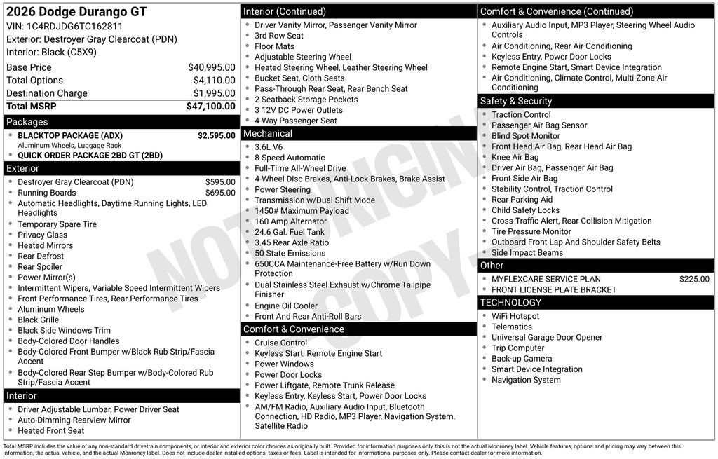 New 2026 Dodge Durango GT w/ Blacktop Package image 4