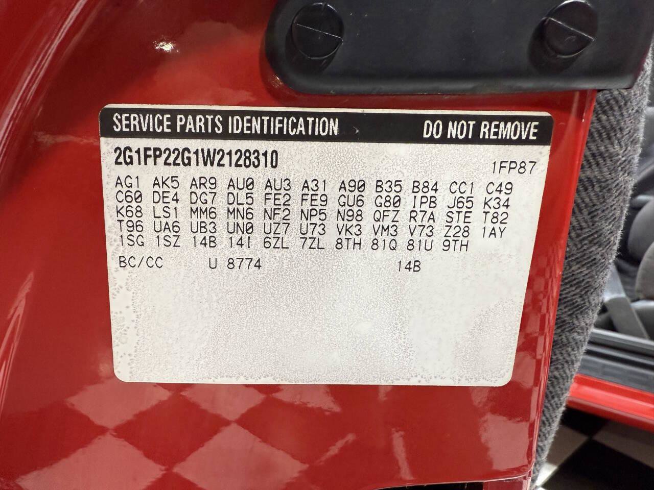 Used 1998 Chevrolet Camaro Z28 w/ Preferred Equipment Group 2 RWD image 13