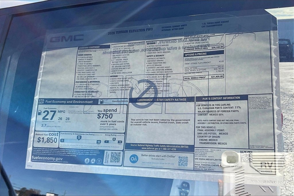 New 2026 GMC Terrain Elevation image 14