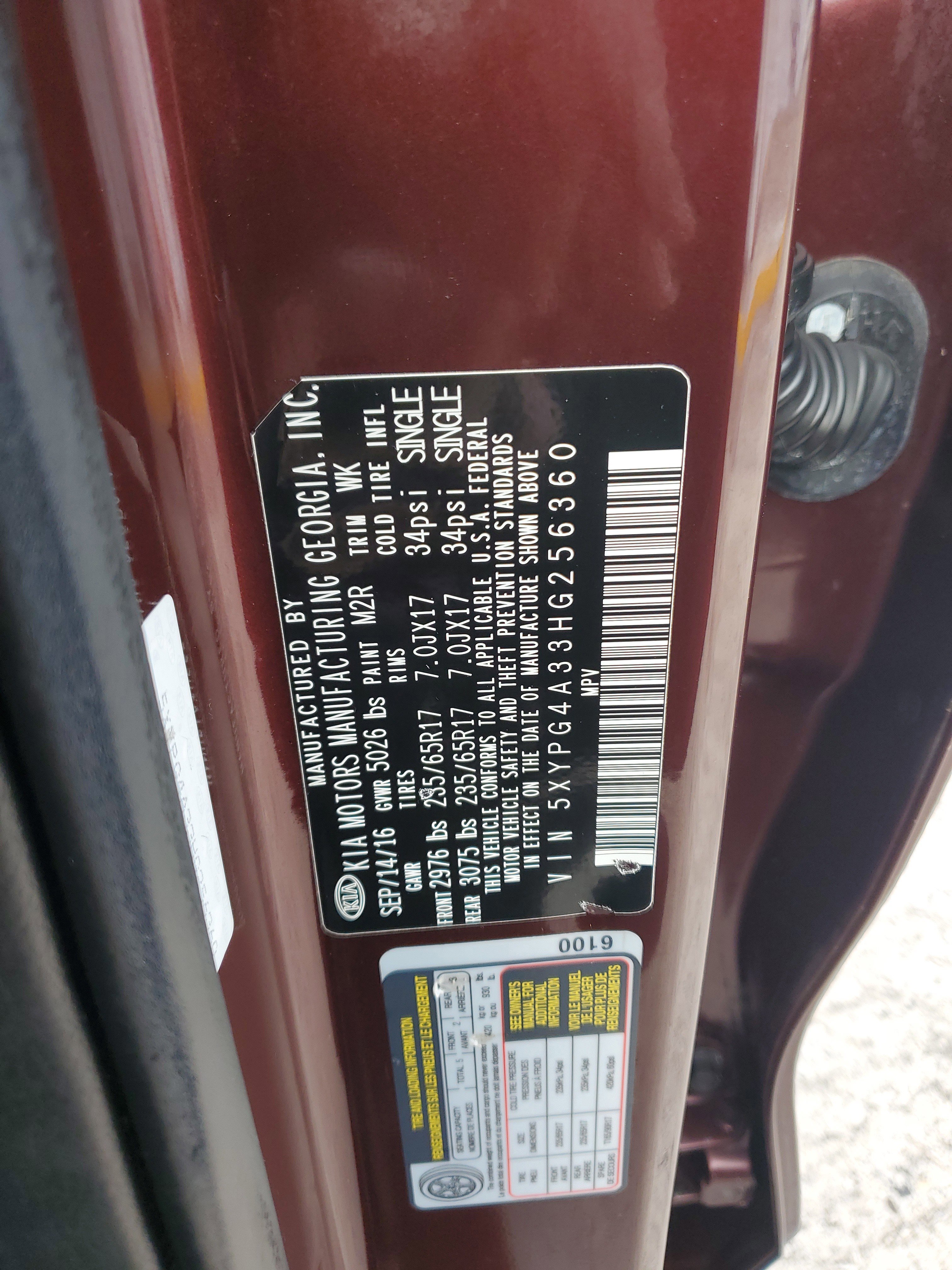 Certified 2017 Kia Sorento LX image 30