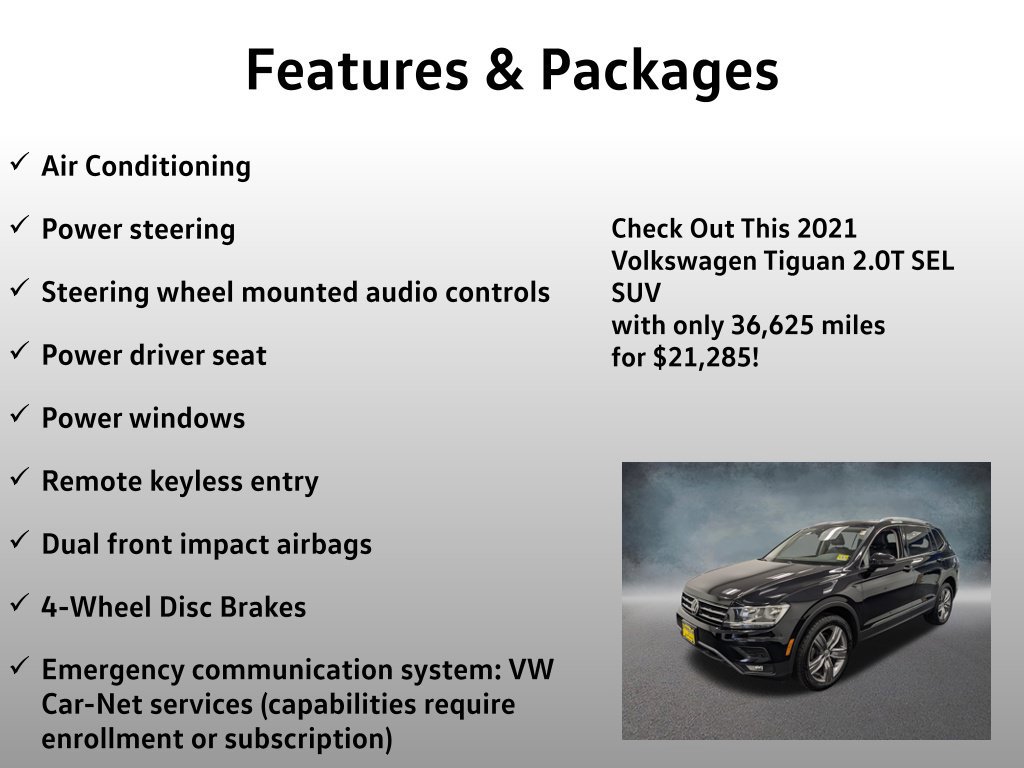 Used 2021 Volkswagen Tiguan SEL AWD/4WD image 8