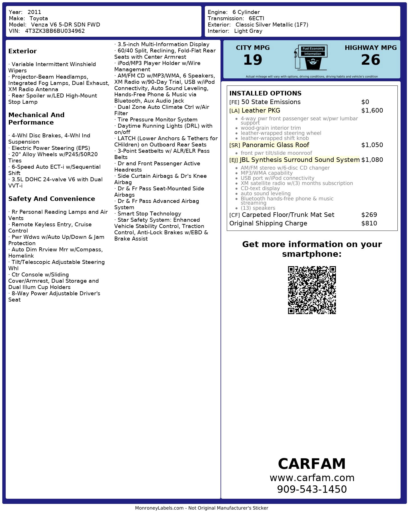 Used 2011 Toyota Venza w/ Leather Pkg image 32