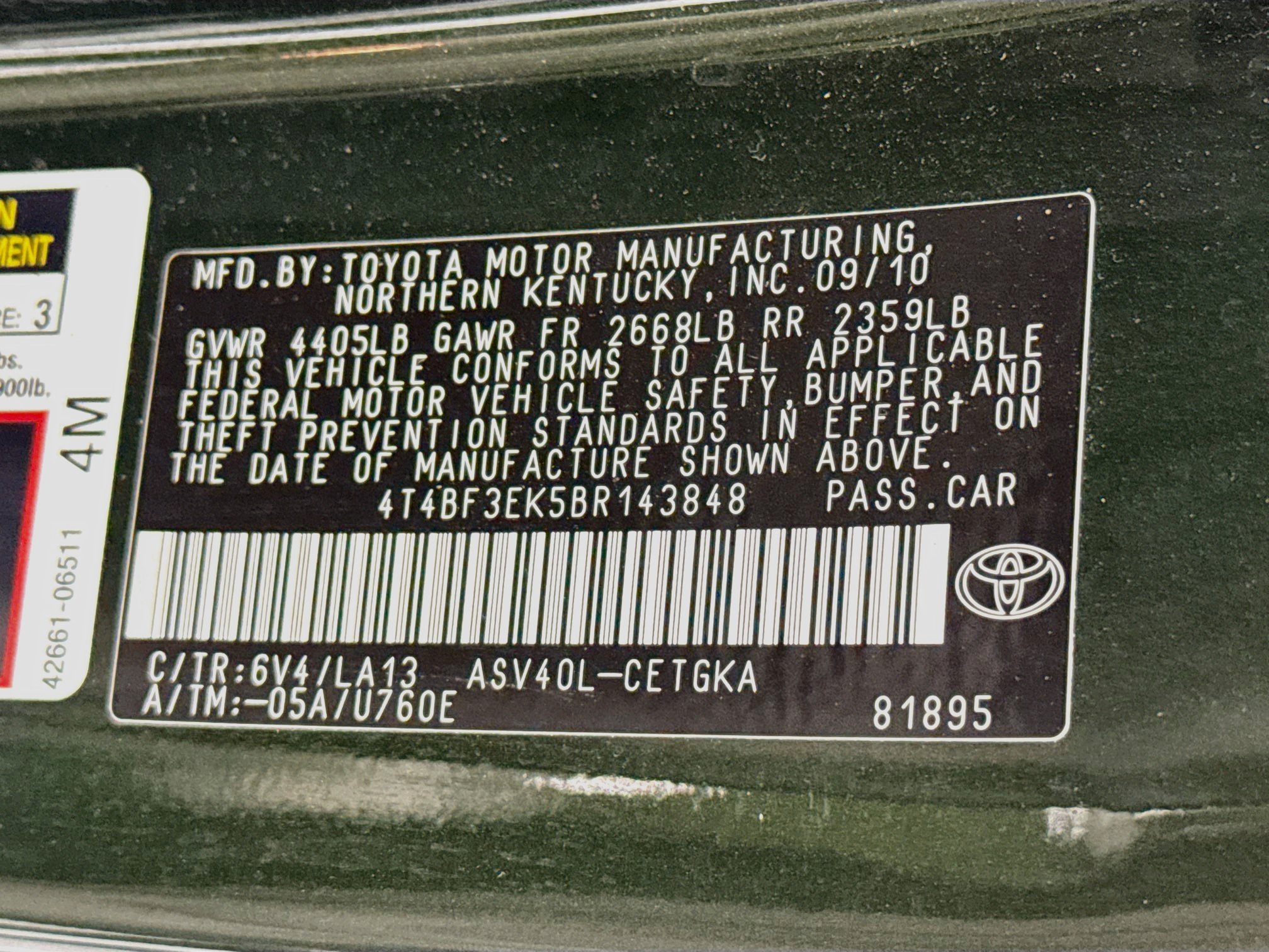 Used 2011 Toyota Camry XLE w/ XLE Extra-Value Pkg #2 FWD image 30
