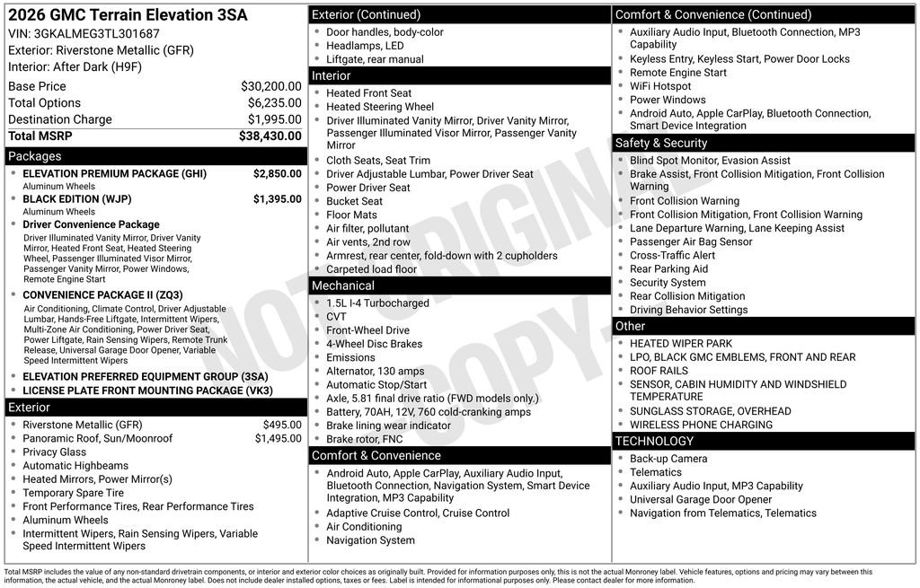 Used 2026 GMC Terrain Elevation w/ Elevation Premium Package image 6