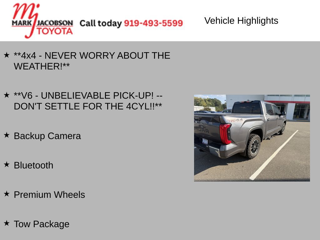 Used 2022 Toyota Tundra SR5 w/ TRD Off-Road Premium Package AWD/4WD image 7