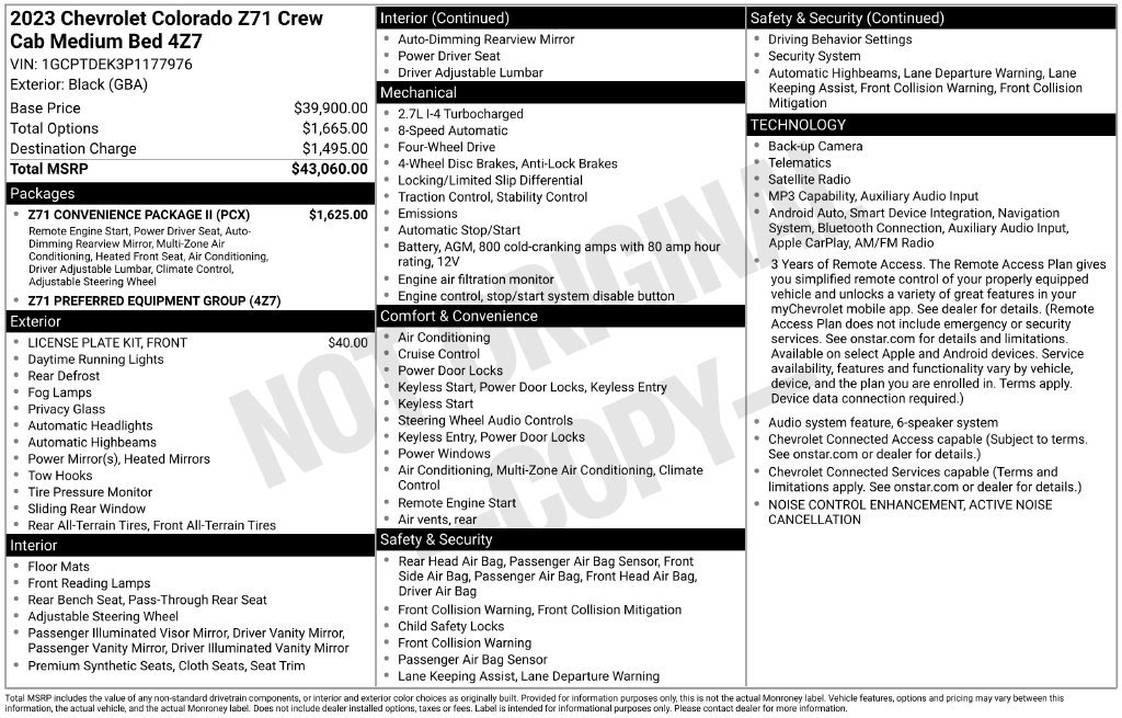 Used 2023 Chevrolet Colorado Z71 w/ Z71 Convenience Package 2 AWD/4WD image 28