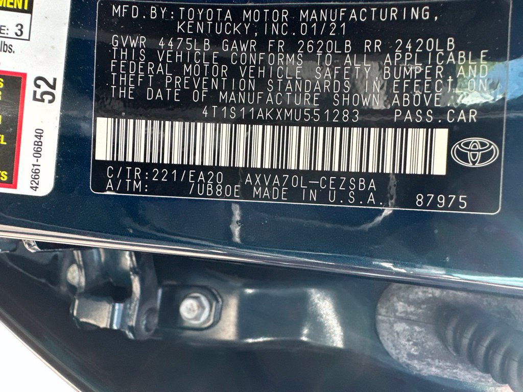Used 2021 Toyota Camry SE w/ Audio Upgrade Package FWD image 21