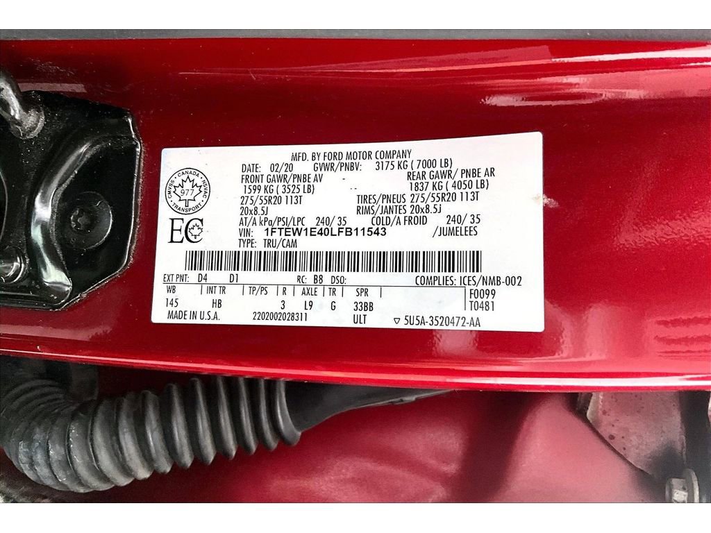 Used 2020 Ford F150 Lariat w/ Equipment Group 502A Luxury image 31