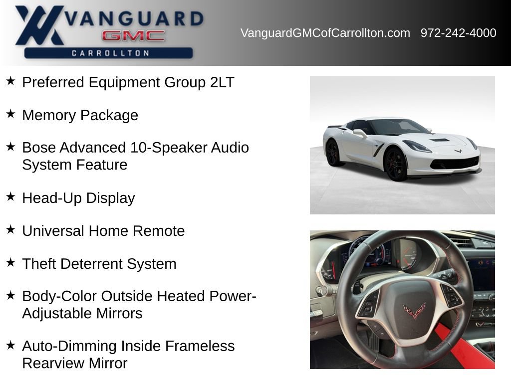 Used 2015 Chevrolet Corvette Stingray Coupe w/ 2LT Preferred Equipment Group RWD image 6