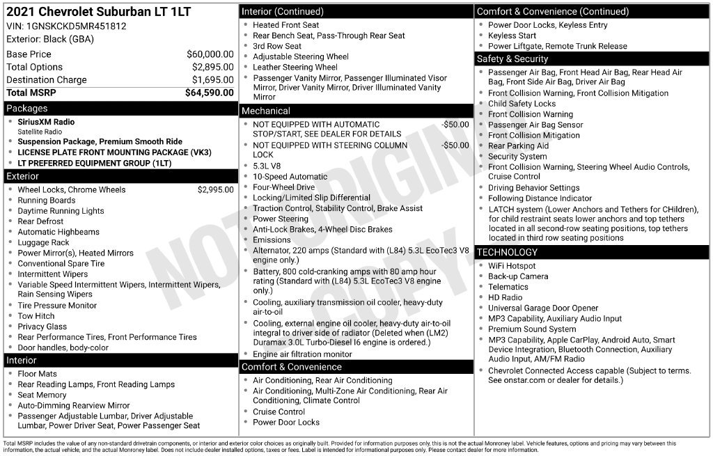Used 2021 Chevrolet Suburban LT AWD/4WD image 7