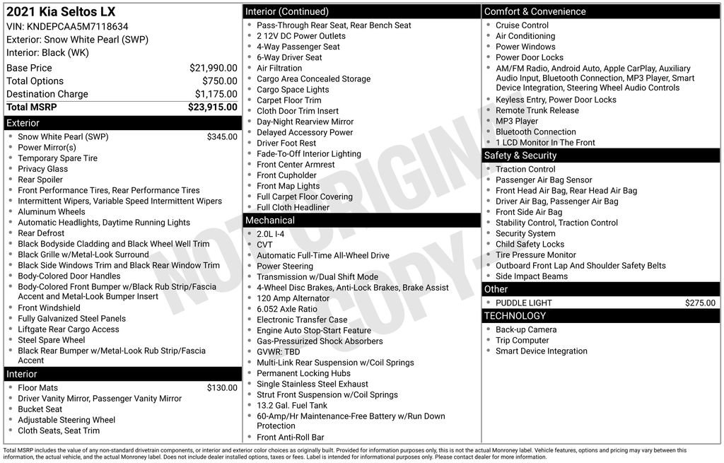 Used 2021 Kia Seltos LX image 2