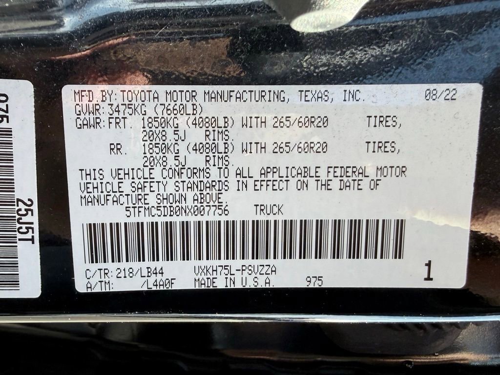 Used 2022 Toyota Tundra 1794 Edition w/ TRD Off-Road Package image 32