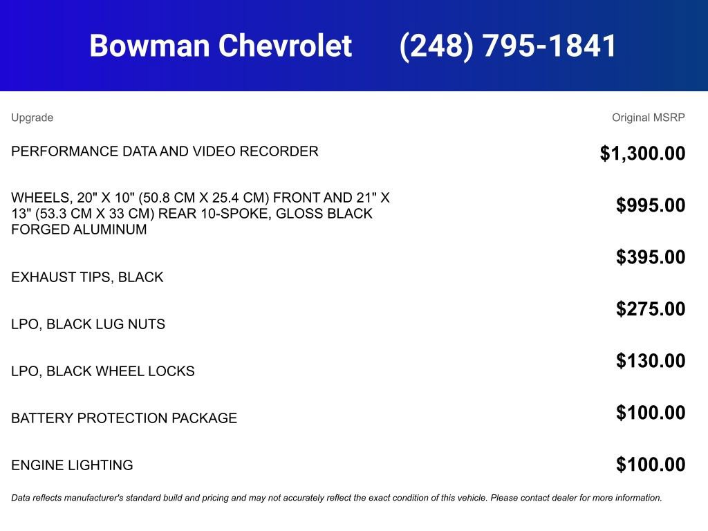 New 2025 Chevrolet Corvette Z06 w/ Battery Protection Package image 4